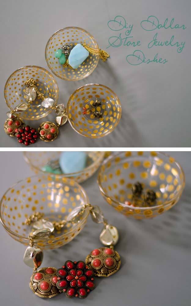 Dollar Store Jewelry Dish #dollarstore #diy #homedecor #decorhomeideas