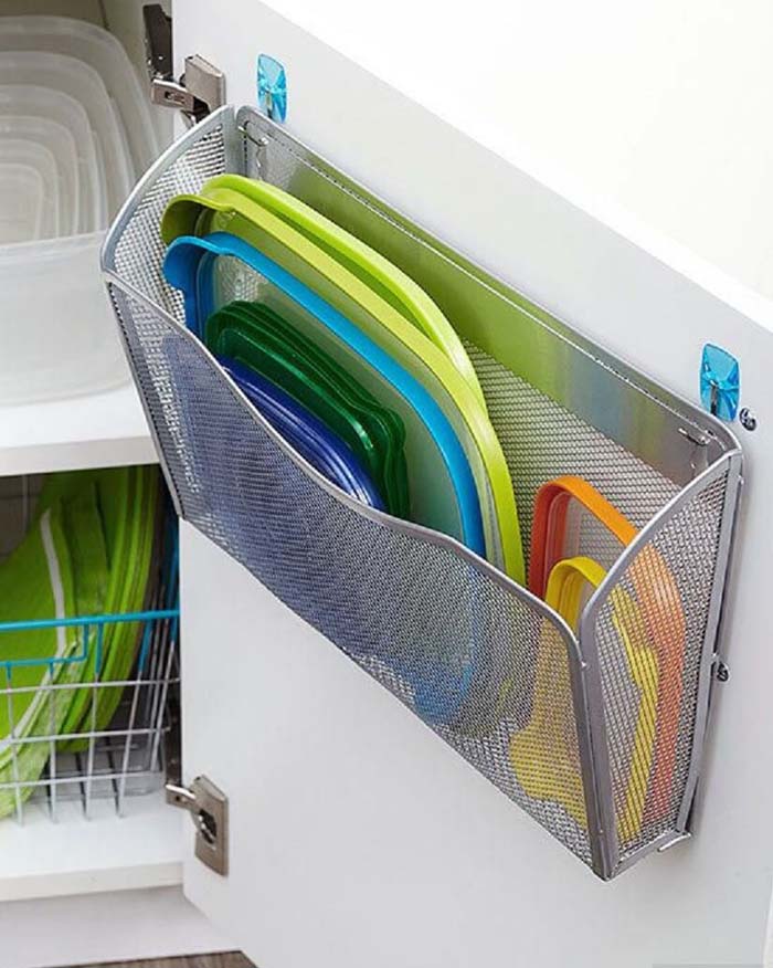 Gather Loose Lids #smallkitchen #storage #organization #decorhomeideas