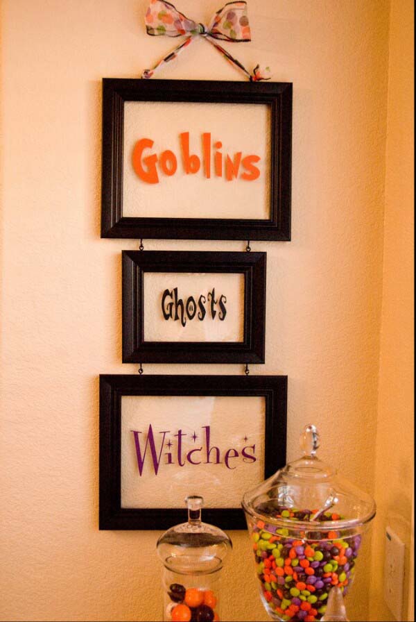 Halloween Frames #Halloween #Dollarstore #crafts #decorhomeideas