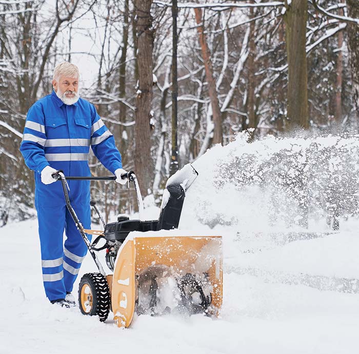 Man Cleaning Snow