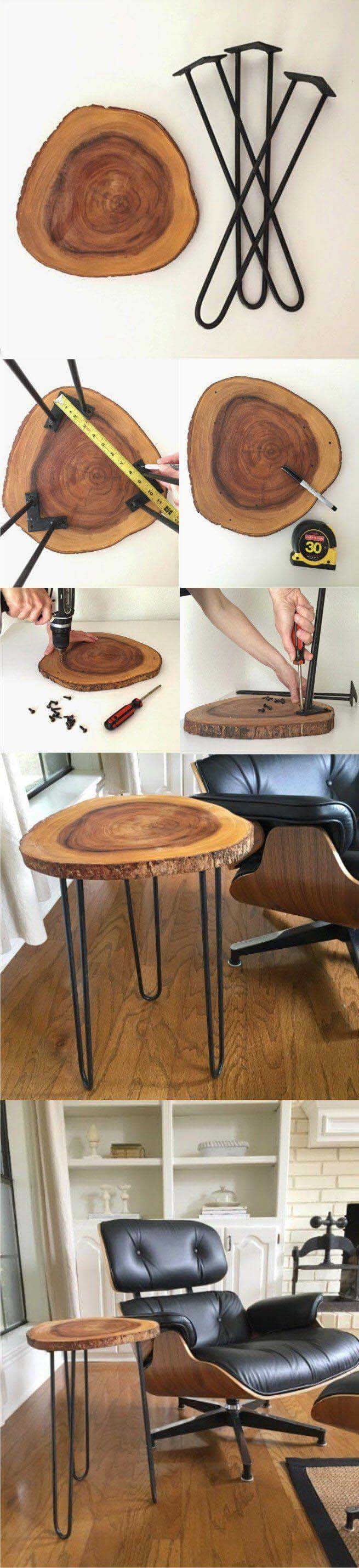Mid-Century Modern Hairpin Table #diy #wood #crafts #decorhomeideas