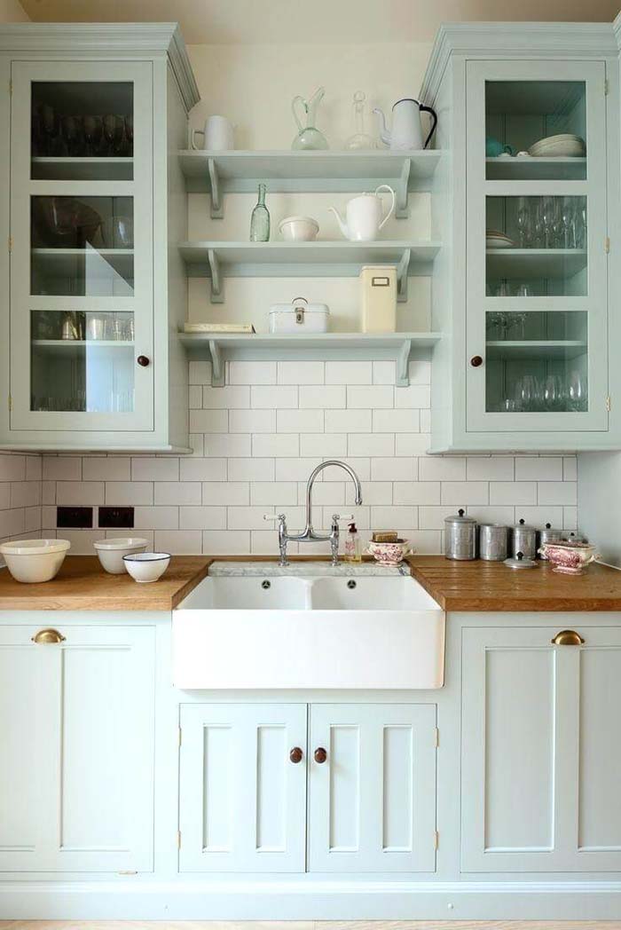 Mint Classic Style Kitchen Cabinets #farmhouse #kitchen #cabinet #decorhomeideas