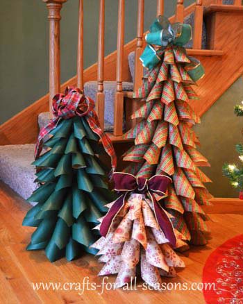 Paper Cone Christmas Trees #Christmas #tree #crafts #decorhomeideas