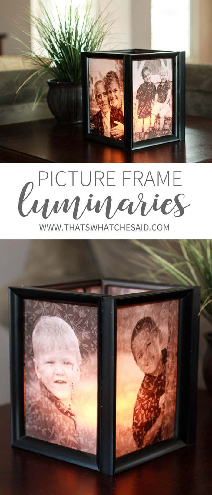 Picture Frame Luminaries #dollarstore #diy #homedecor #decorhomeideas