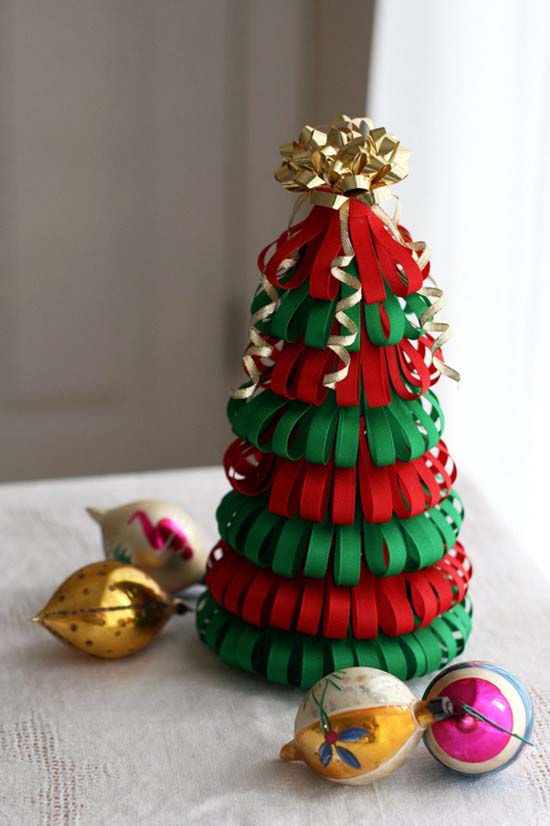 Ribbon Christmas Tree #Christmas #tree #crafts #decorhomeideas