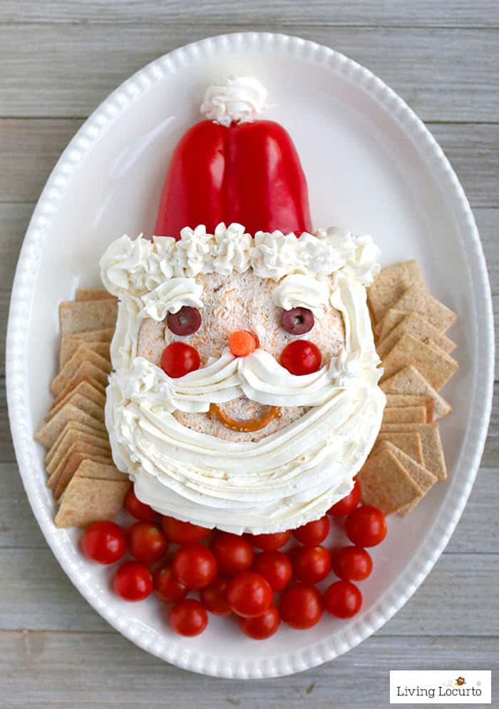 Santa Cheese Ball #Christmas #cheeseball #cheese #appetizers #decorhomeideas