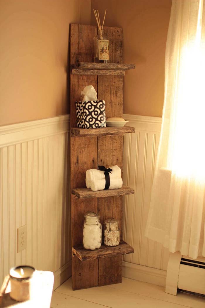 Ship’s Deck Block Style Shelves #bathroom #towel #storage #decorhomeideas