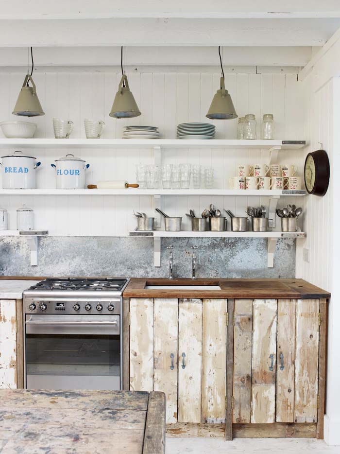 Shiplap Unfinished Farmhouse Rustic Cabinets #farmhouse #kitchen #cabinet #decorhomeideas