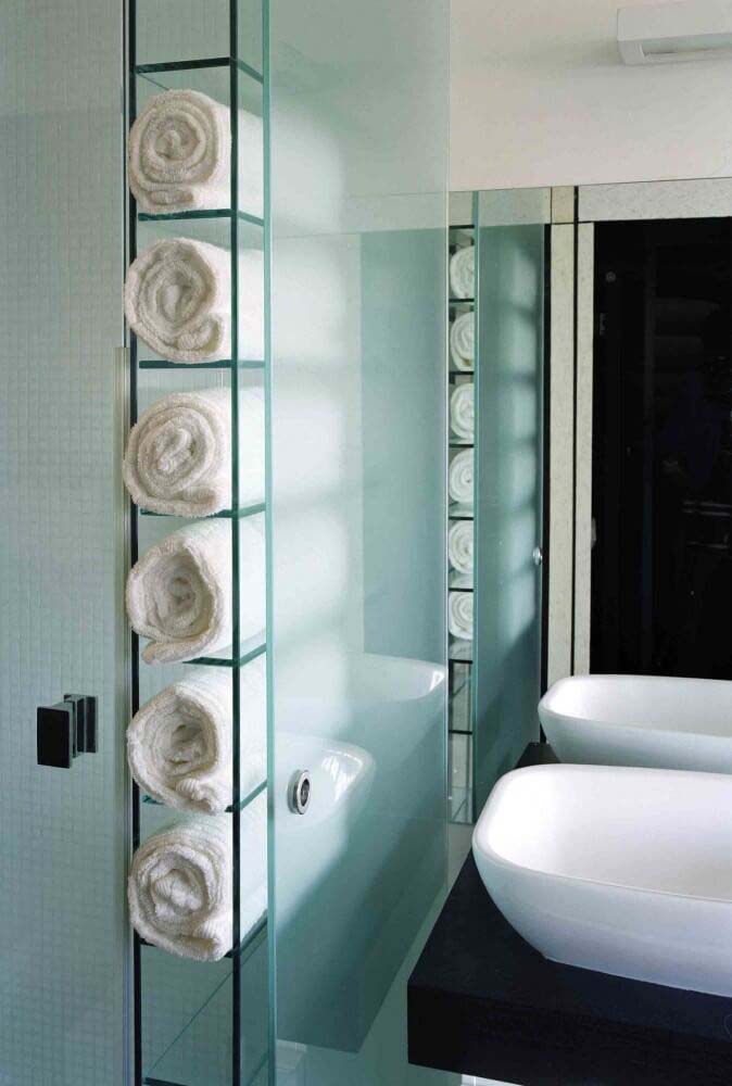 Spa Sophistication Glass Divided Towel Bars #bathroom #towel #storage #decorhomeideas