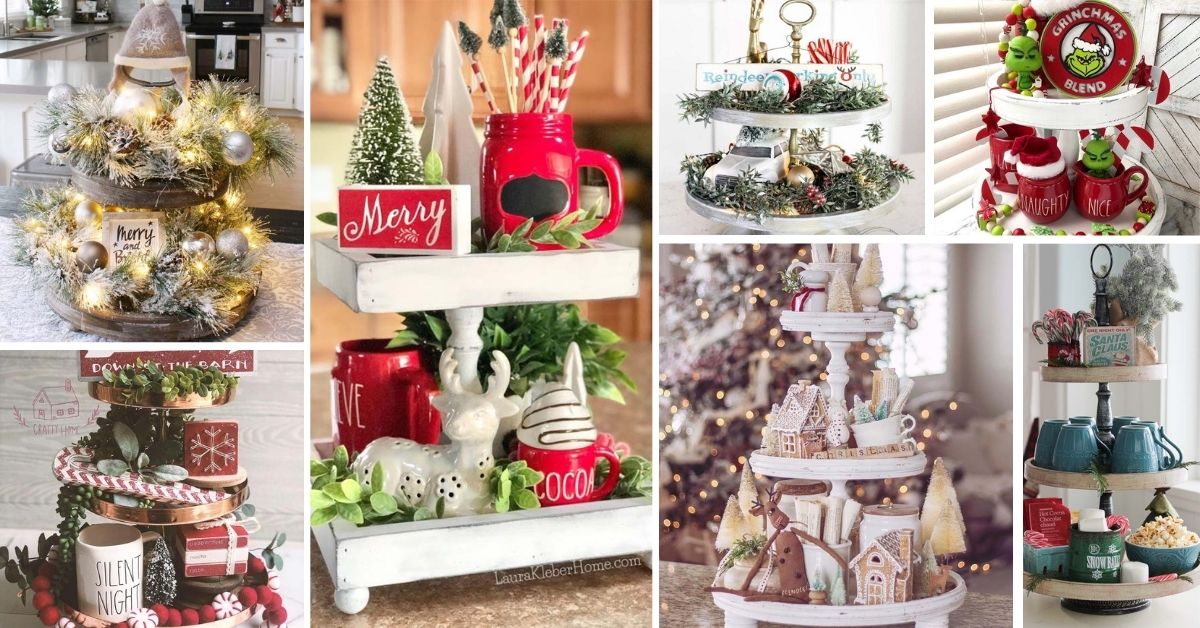 Tiered Tray Christmas Decor Ideas