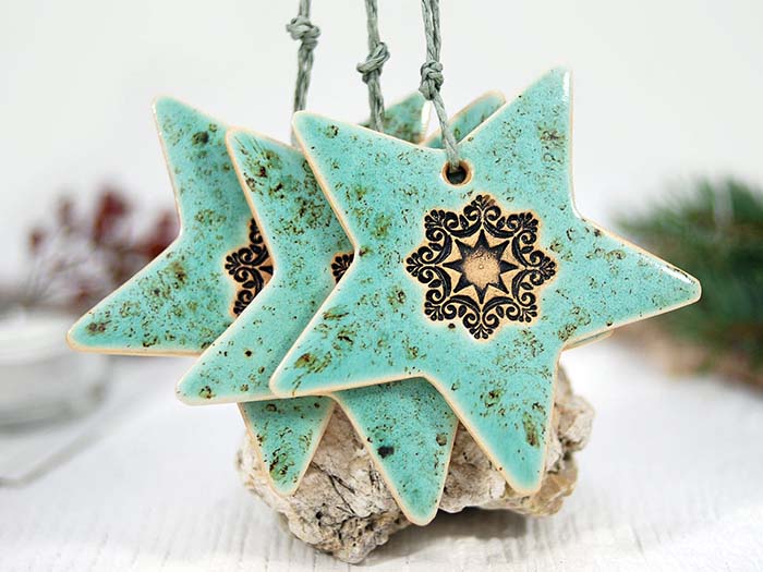 Turquoise Christmas Stars