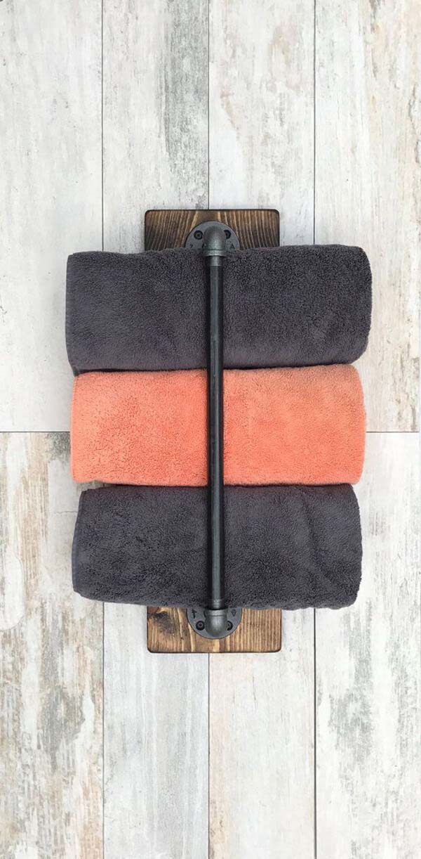 Vertical Towel Holder #bathroom #towel #storage #decorhomeideas