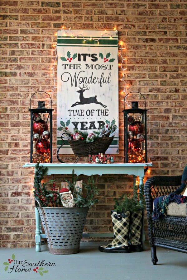 Vintage Look Christmas Sign #Christmas #vintage #diy #decorhomeideas