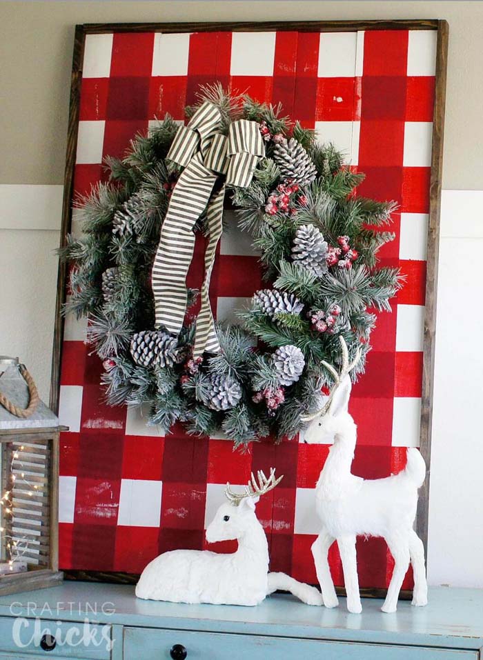 Wooden Plank Display #Christmas #vintage #diy #decorhomeideas