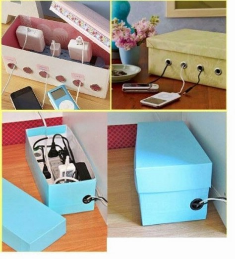 Neatly Conceal Your Power Cord In A Shoebox #organization #storage #home #decorhomeideas