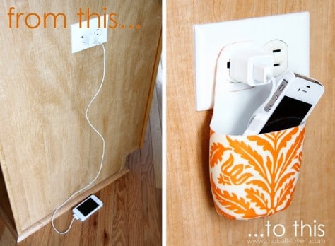 Turn A Used Lotion Bottle Into A Beautiful Holder For Charging A Cell Phone #organization #storage #home #decorhomeideas