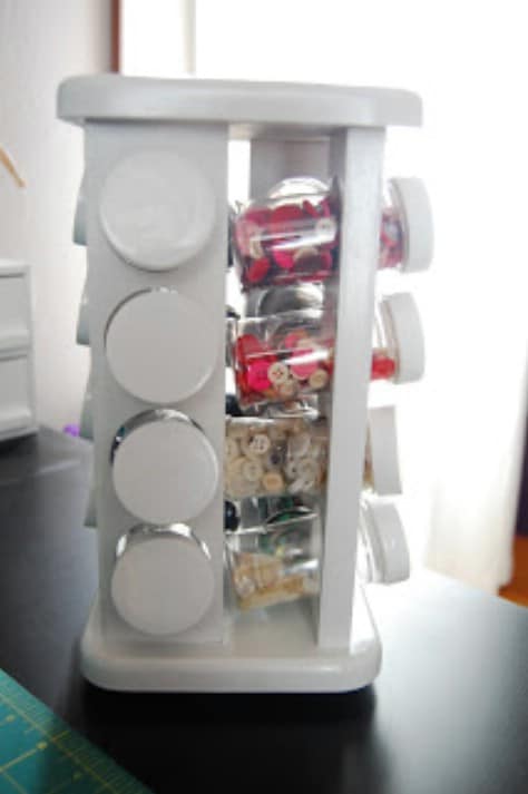 Use A Spice Rack Holder For Craft Supplies #organization #storage #home #decorhomeideas