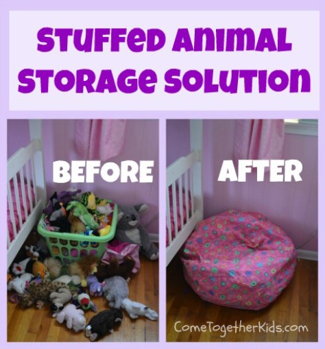 Store Plush Animals In A Bean Bag Cover #organization #storage #home #decorhomeideas