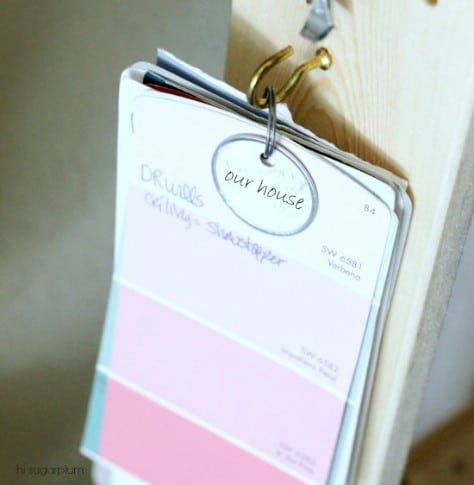 Mount Paint Swatches On A Hook #organization #storage #home #decorhomeideas