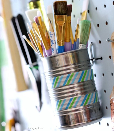 Recycle Your Tin Cans #organization #storage #home #decorhomeideas