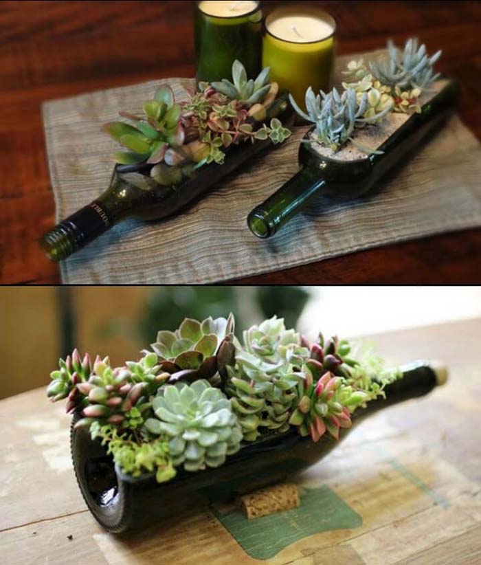 A Zen Garden for Your Desk #winebottle #crafts #repurpose #decorhomeideas