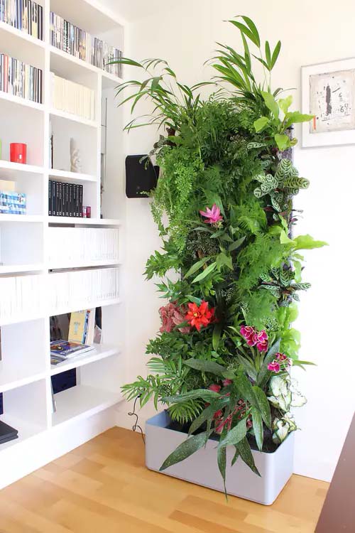 An Indoor Green Tower #verticalgarden #homedecor #decorhomeideas