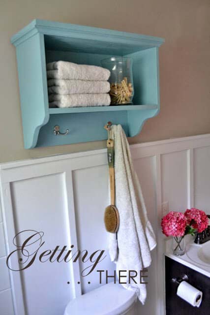 Bathroom Shelf and Towel Rack #overtoiletstorage #storage #toilet #decorhomeideas