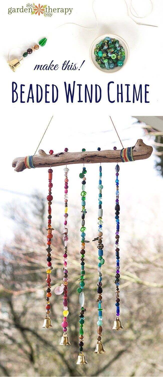 Beaded Bough Wind Chime #branches #homedecor #decorhomeideas