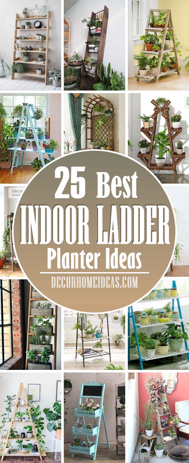 Best Indoor Ladder Planter Ideas. These ladder planters would make a super beautiful vertical garden for any of your particular space and will also be a smart way to shift garden greenery to your indoor spaces. #decorhomeideas