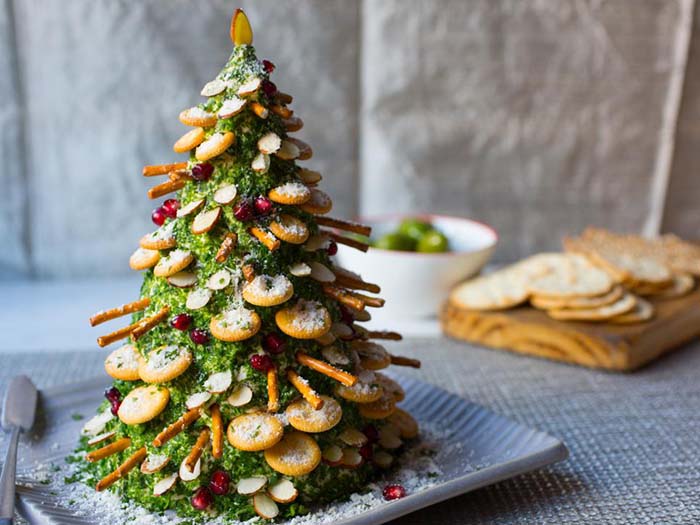 Cheese And Crackers Christmas Tree