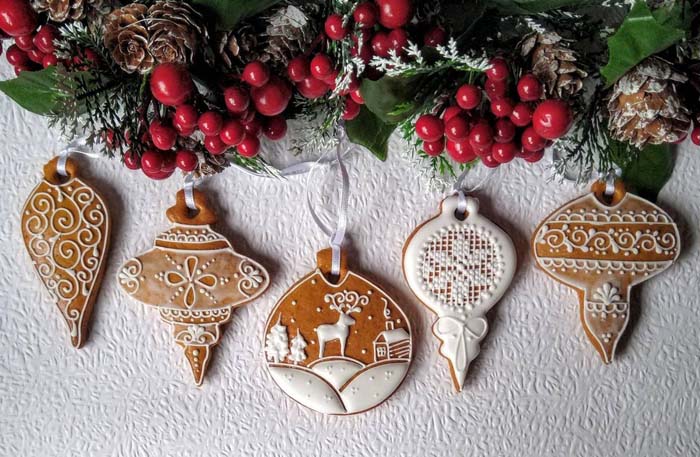 Christmas Bauble Gingerbread #Christmas #ornaments #rustic #decorhomeideas