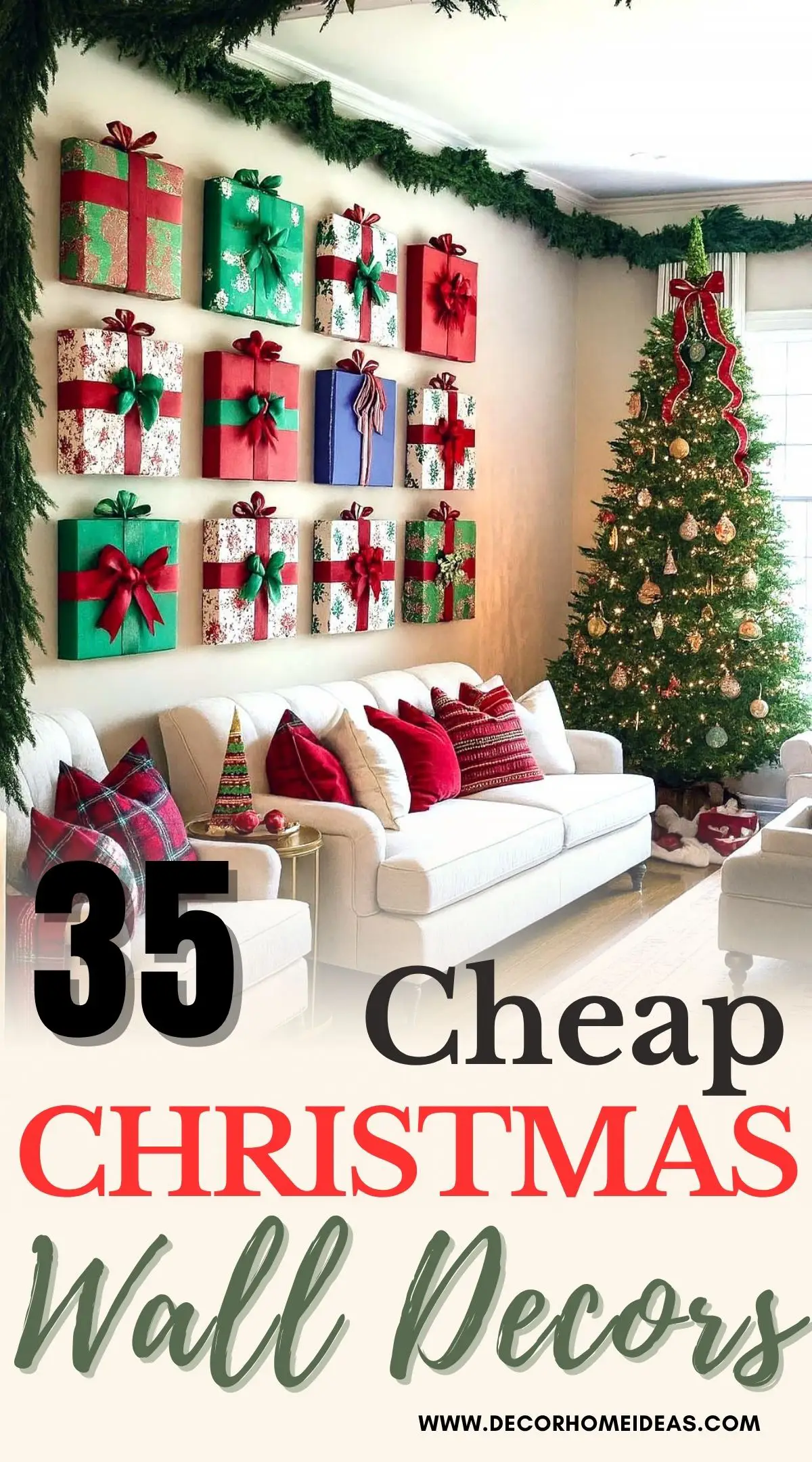 Transform your walls into a festive focal point with these adorable Christmas wall decor ideas! From hanging presents to twinkling light displays and cozy seasonal accents, these DIY designs add instant holiday cheer. Perfect for anyone wanting simple ways to make their home feel magical this season.