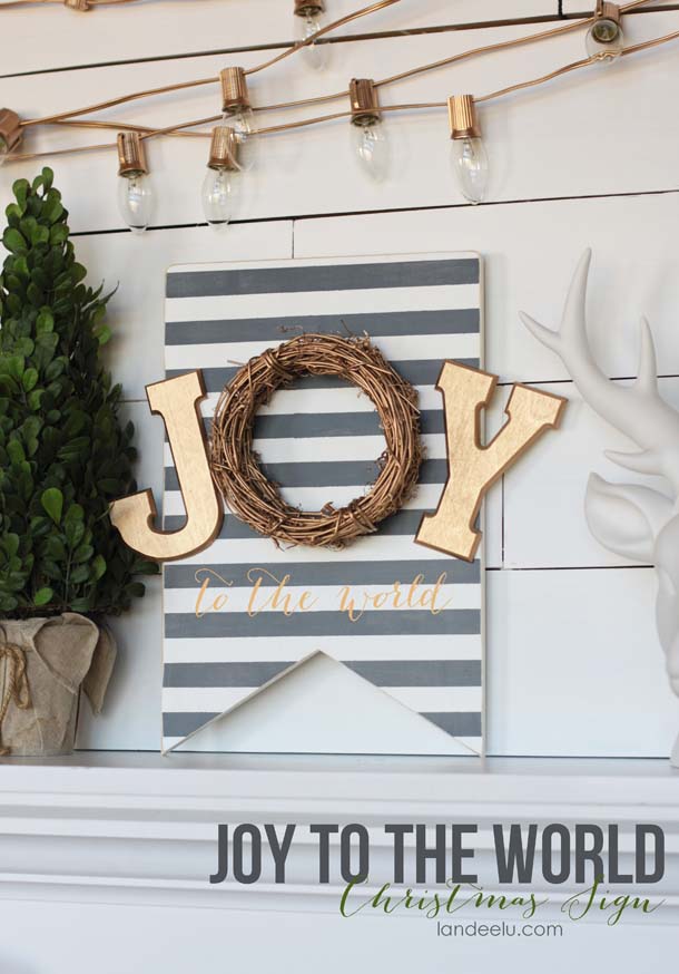 DIY Painted Christmas Sign #Christmas #walldecor #diy #decorhomeideas