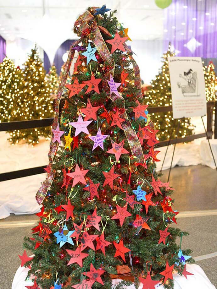DIY Paper Star Ornament Decor #Christmastree #outdoor #decorhomeideas