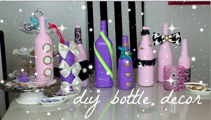 DIY Wine Bottle Decor #winebottle #crafts #repurpose #decorhomeideas