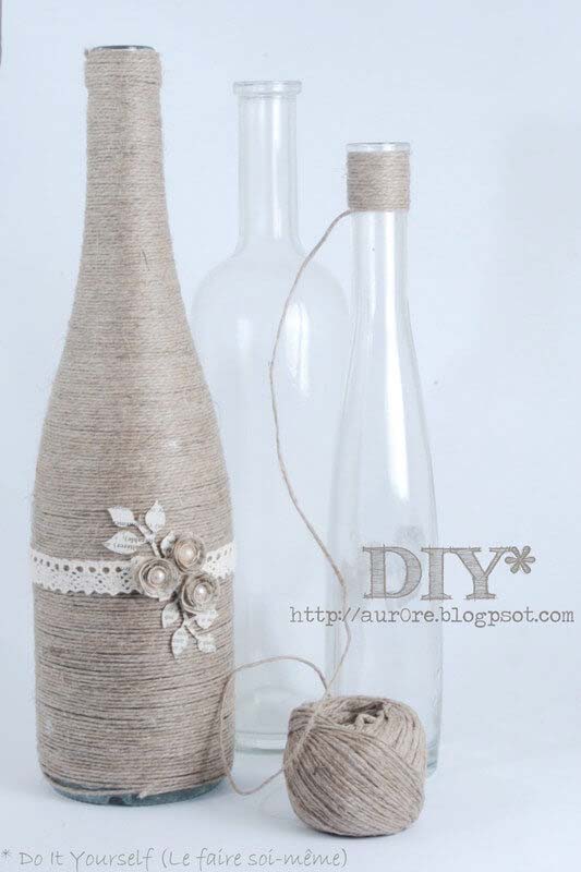 DIY Wine Bottle Party Favors #winebottle #crafts #repurpose #decorhomeideas