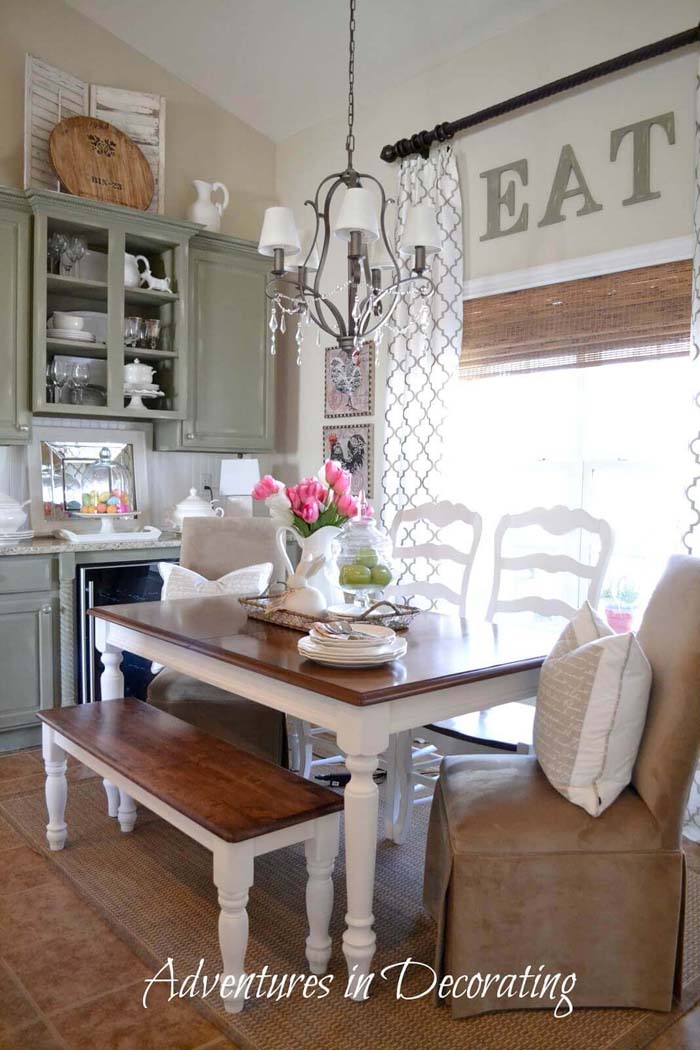 Farmhouse Furniture and Decor Ideas for Dinettes #farmhouse #furniture #decorhomeideas