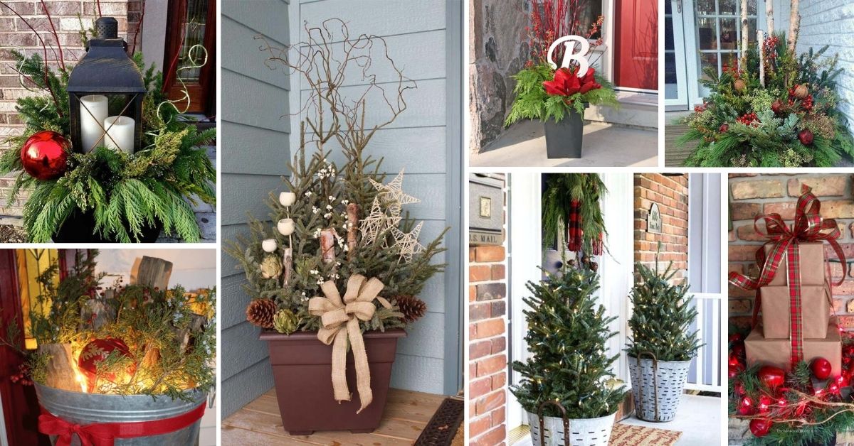 Festive Outdoor Holiday Planter Ideas