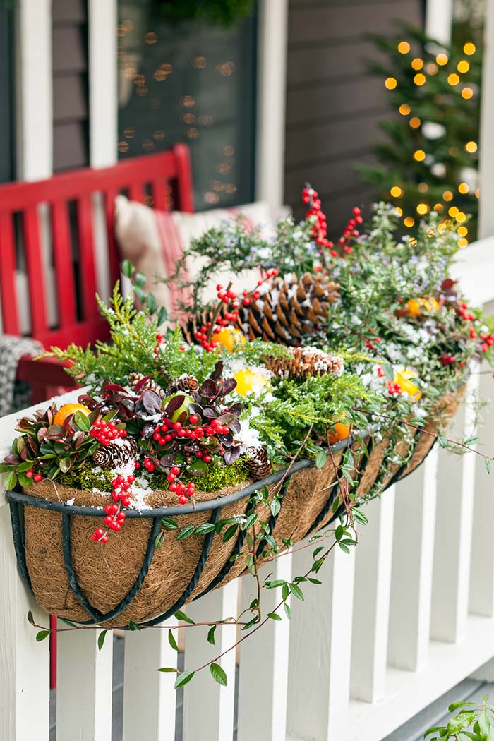 Festive Railing Planter