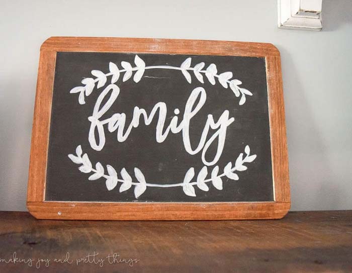 Hand-painted School Chalkboard Family Sign #farmhouse #furniture #decorhomeideas