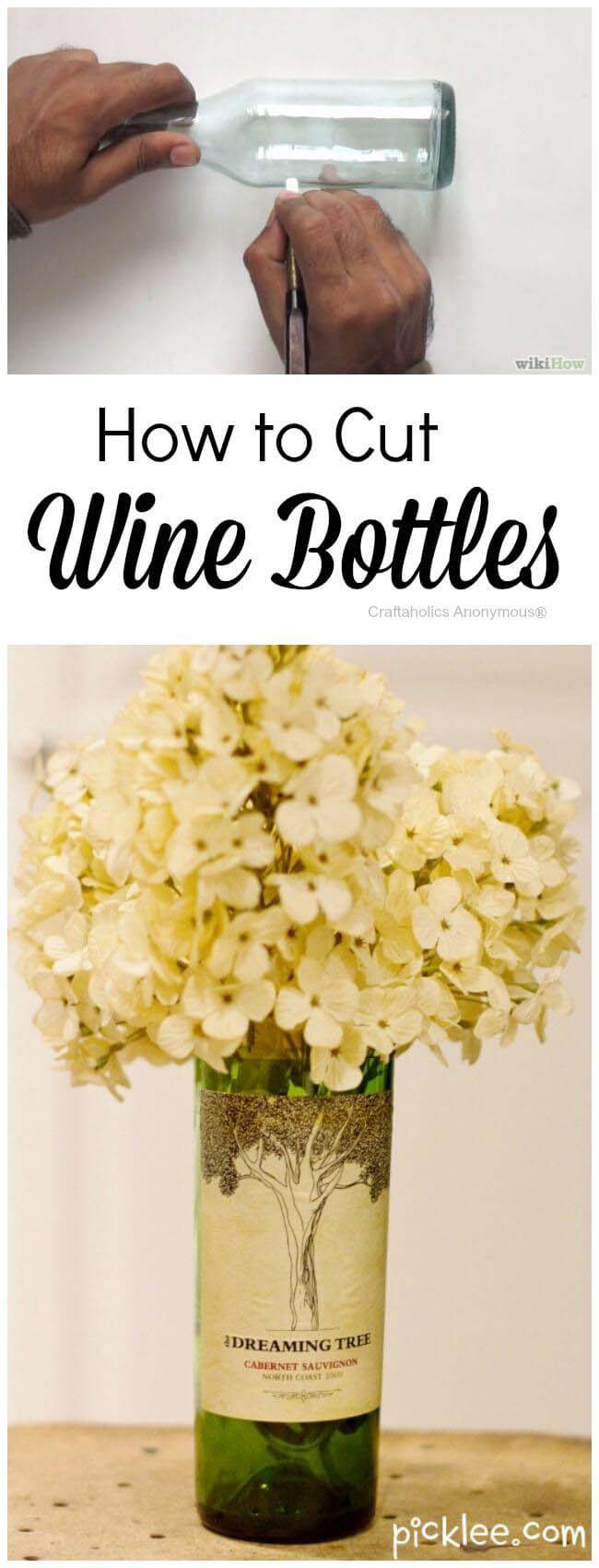 How to Cut Wine Bottles #winebottle #crafts #repurpose #decorhomeideas