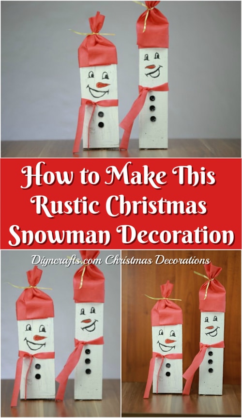 How to Make a Rustic Christmas Snowman Decoration #Christmas #reclaimedwood #decorhomeideas