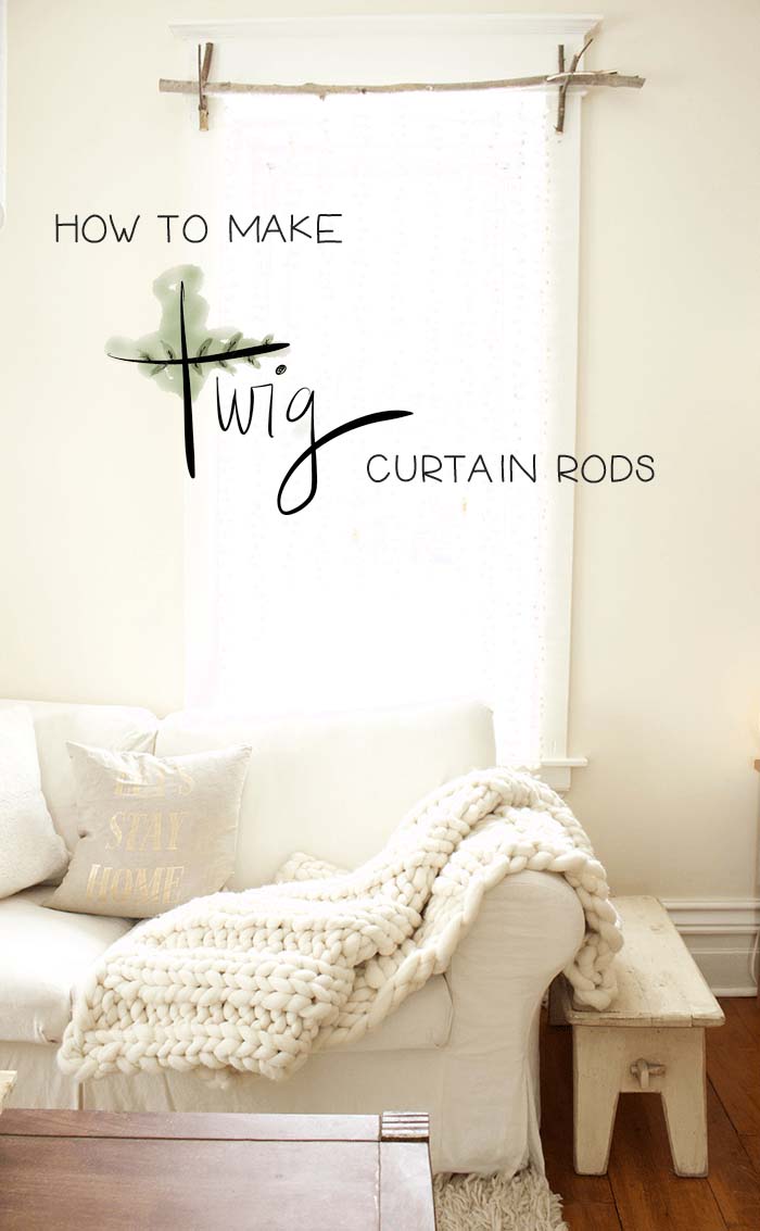 How To Make Twig Curtain Rod #branches #homedecor #decorhomeideas