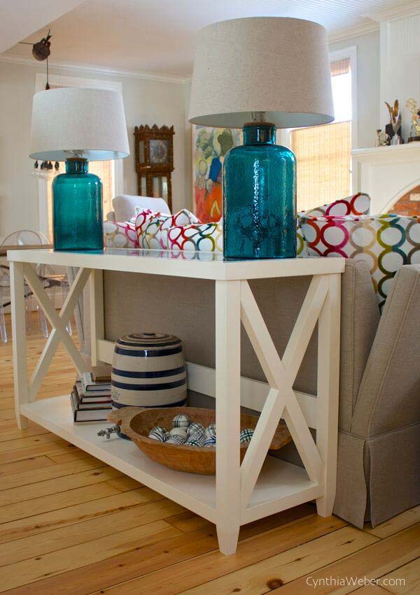 Long Island Crosshatch Sofa Table #sofatable #decorhomeideas