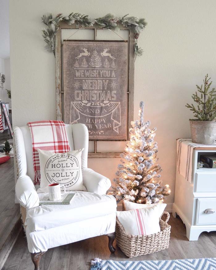 Merry Christmas Banner #Christmas #walldecor #diy #decorhomeideas