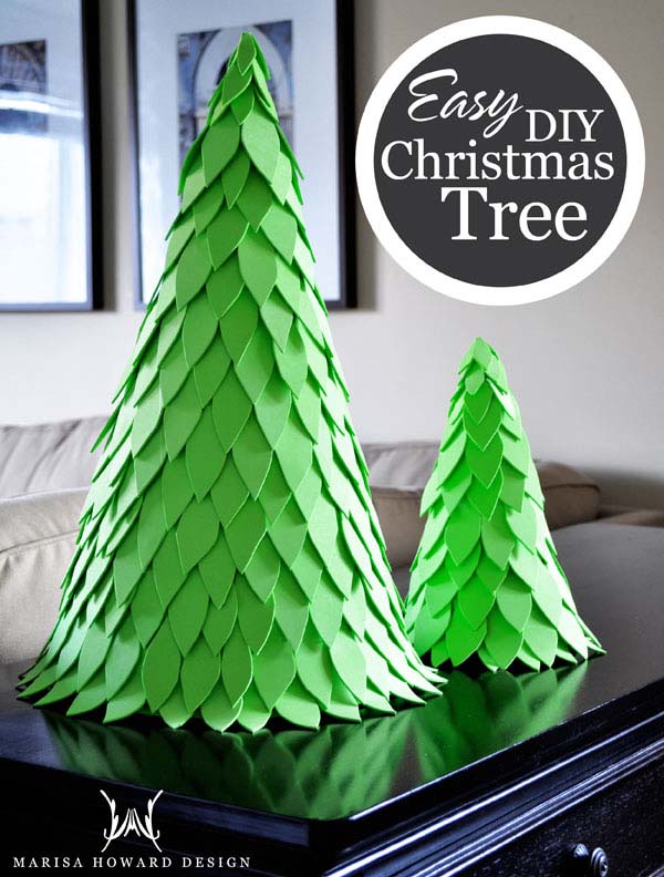 No-Mess DIY Christmas Tree Ideas #Christmas #Christmastree #decorhomeideas