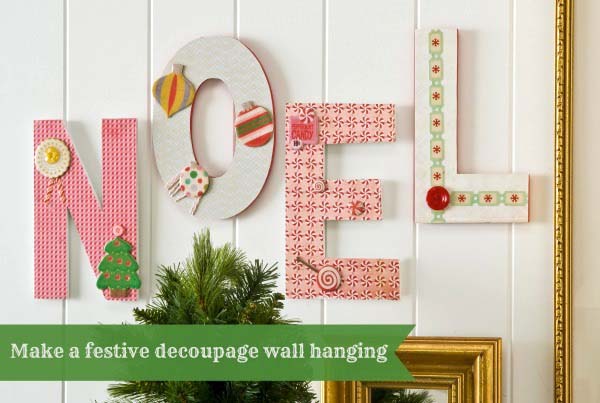 Noel Christmas Wall Decor #Christmas #walldecor #diy #decorhomeideas
