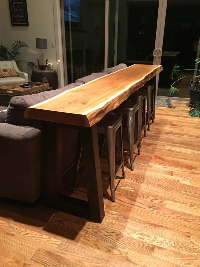 Pacific Forest Refinished Slab Table #sofatable #decorhomeideas