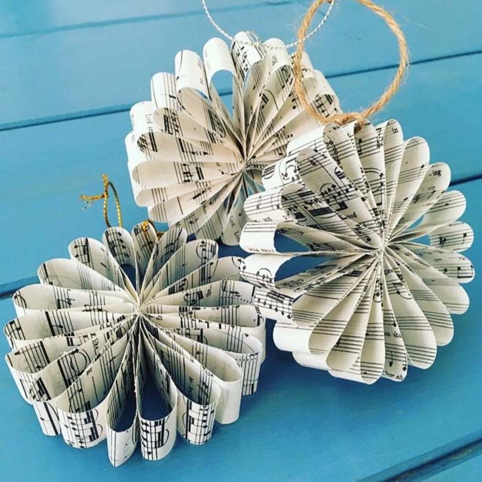 Paper Christmas Tree Ornament #Christmas #ornaments #rustic #decorhomeideas