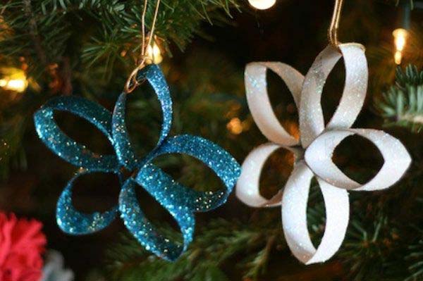 Paper Towel Star Ornaments #Christmas #ornaments #kids #diy #decorhomeideas